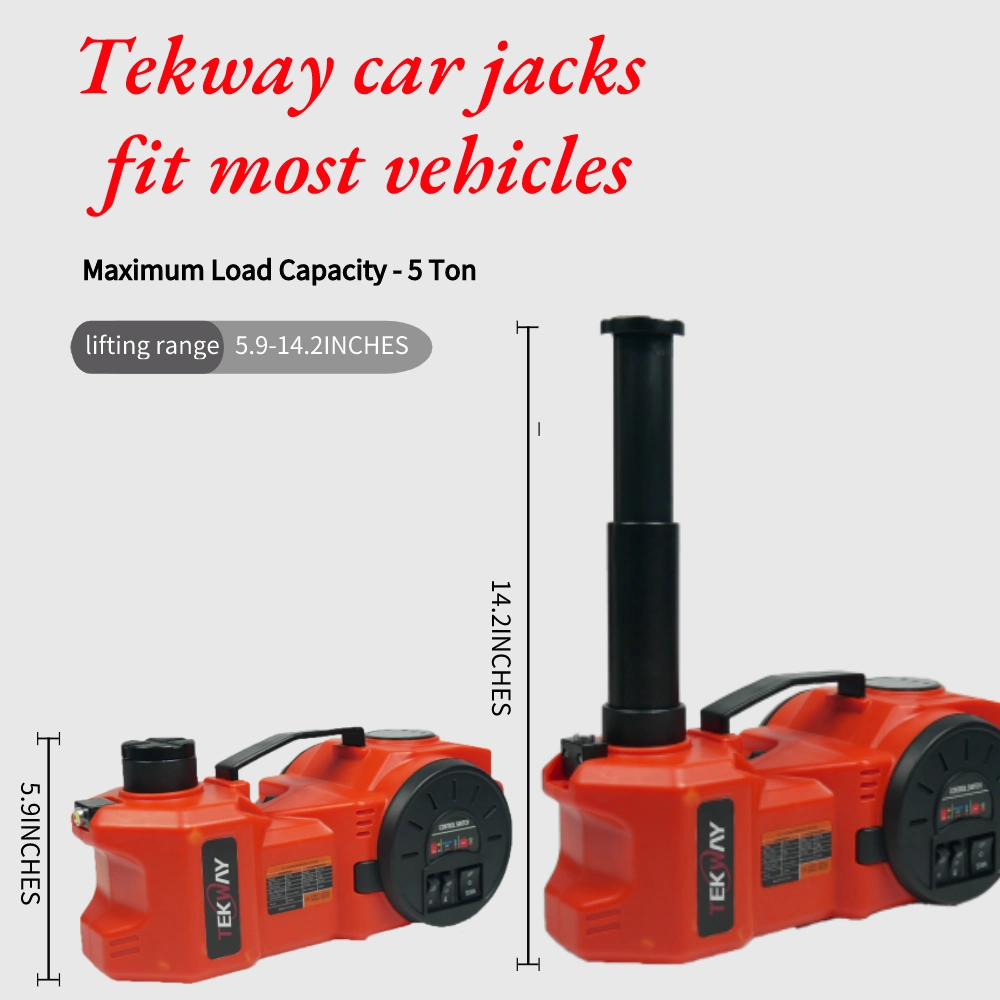 Car Jacks Tekway Electric Car Jack Kit 5ton 12V for SUV Change Tires Repair Lift with Electric Impact Wrenchmultifun Five in One