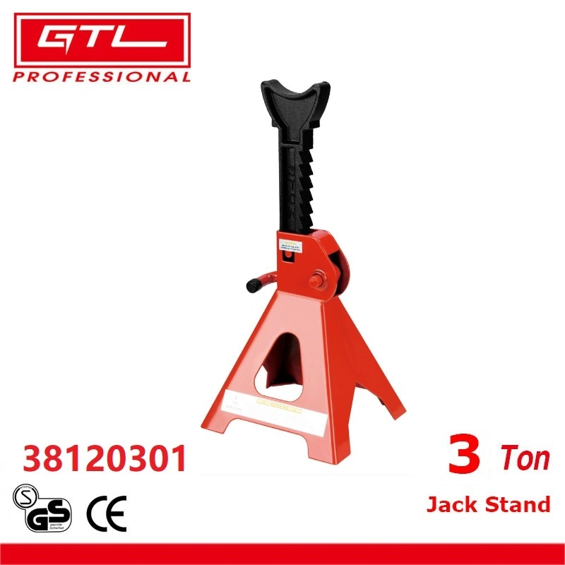 3ton Capacity Quick Release Ratchet Adjustment Steel Axle Jack Stand for Car Van Caravan Auto Repair (38120301)