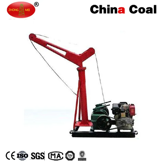 Diesel Engine Cranes (0.5t 1t 2t) Small Jack Shop Diesel Engine Hoist Crane 